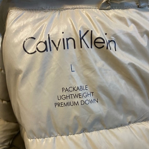 Calvin Klein Tan Lightweight Down Coat - Picture 3 of 6
